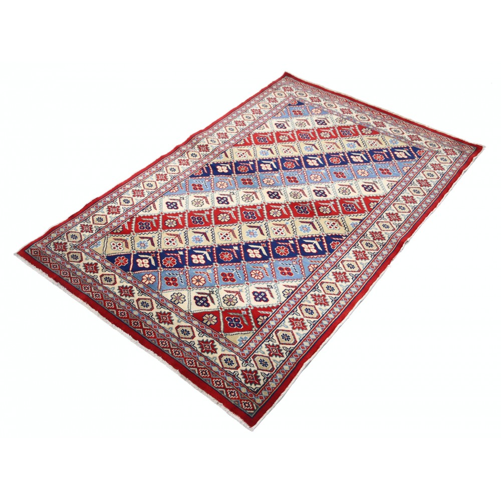 Colorful Tribal Accent Rug for Bedroom | Hand Knotted Turkish Wool Rug Colorful Tribal Accent Rug for Bedroom | Hand Knotted Turkish Wool Rug