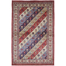 Colorful Tribal Accent Rug for Bedroom | Hand Knotted Turkish Wool Rug