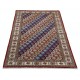 Hand Knotted Red, Ivory, Navy Blue Wool Area Rug | Turkish Hexagon Lattice Design Rug Hand Knotted Red, Ivory, Navy Blue Wool Area Rug | Turkish Hexagon Lattice Design Rug