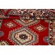 Hand Knotted Red, Navy Blue, Ivory, Light Blue Wool Area Rug | Traditional Turkish Tribal Motif Accent Rug Hand Knotted Red, Navy Blue, Ivory, Light Blue Wool Area Rug | Traditional Turkish Tribal Motif Accent Rug