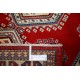 Hand Knotted Red, Navy Blue, Ivory, Light Blue Wool Area Rug | Traditional Turkish Tribal Motif Accent Rug Hand Knotted Red, Navy Blue, Ivory, Light Blue Wool Area Rug | Traditional Turkish Tribal Motif Accent Rug
