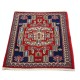 Hand Knotted Red, Navy Blue, Ivory Wool Area Rug | Geometric Tribal Medallion Patterned Accent Rug Hand Knotted Red, Navy Blue, Ivory Wool Area Rug | Geometric Tribal Medallion Patterned Accent Rug