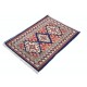 Hand Knotted Navy Blue, Red, Ivory Wool Area Rug | Turkish Geometric Medallion Accent Rug Hand Knotted Navy Blue, Red, Ivory Wool Area Rug | Turkish Geometric Medallion Accent Rug