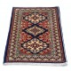 Hand Knotted Navy Blue, Red, Ivory Wool Area Rug | Turkish Geometric Medallion Accent Rug Hand Knotted Navy Blue, Red, Ivory Wool Area Rug | Turkish Geometric Medallion Accent Rug