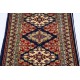 Hand Knotted Navy Blue, Red, Ivory Wool Area Rug | Turkish Geometric Medallion Accent Rug Hand Knotted Navy Blue, Red, Ivory Wool Area Rug | Turkish Geometric Medallion Accent Rug