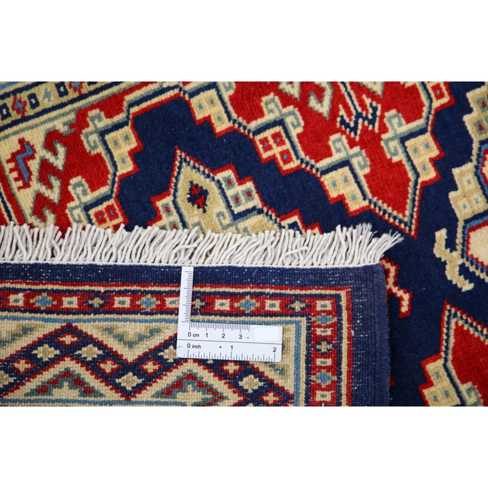 Hand Knotted Navy Blue, Red, Ivory Wool Area Rug | Turkish Geometric Medallion Accent Rug Hand Knotted Navy Blue, Red, Ivory Wool Area Rug | Turkish Geometric Medallion Accent Rug