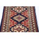 Hand Knotted Navy, Red, Ivory Wool Area Rug | Geometric Medallion Patterned Accent Rug Hand Knotted Navy, Red, Ivory Wool Area Rug | Geometric Medallion Patterned Accent Rug