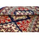 Hand Knotted Navy, Red, Ivory Wool Area Rug | Geometric Medallion Patterned Accent Rug Hand Knotted Navy, Red, Ivory Wool Area Rug | Geometric Medallion Patterned Accent Rug