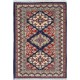Hand Knotted Navy, Red, Ivory Wool Area Rug | Geometric Medallion Patterned Accent Rug Hand Knotted Navy, Red, Ivory Wool Area Rug | Geometric Medallion Patterned Accent Rug
