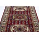 Hand Knotted Red, Navy Blue, Ivory, Light Blue Wool Area Rug | Turkish Tribal Style Accent Rug Hand Knotted Red, Navy Blue, Ivory, Light Blue Wool Area Rug | Turkish Tribal Style Accent Rug