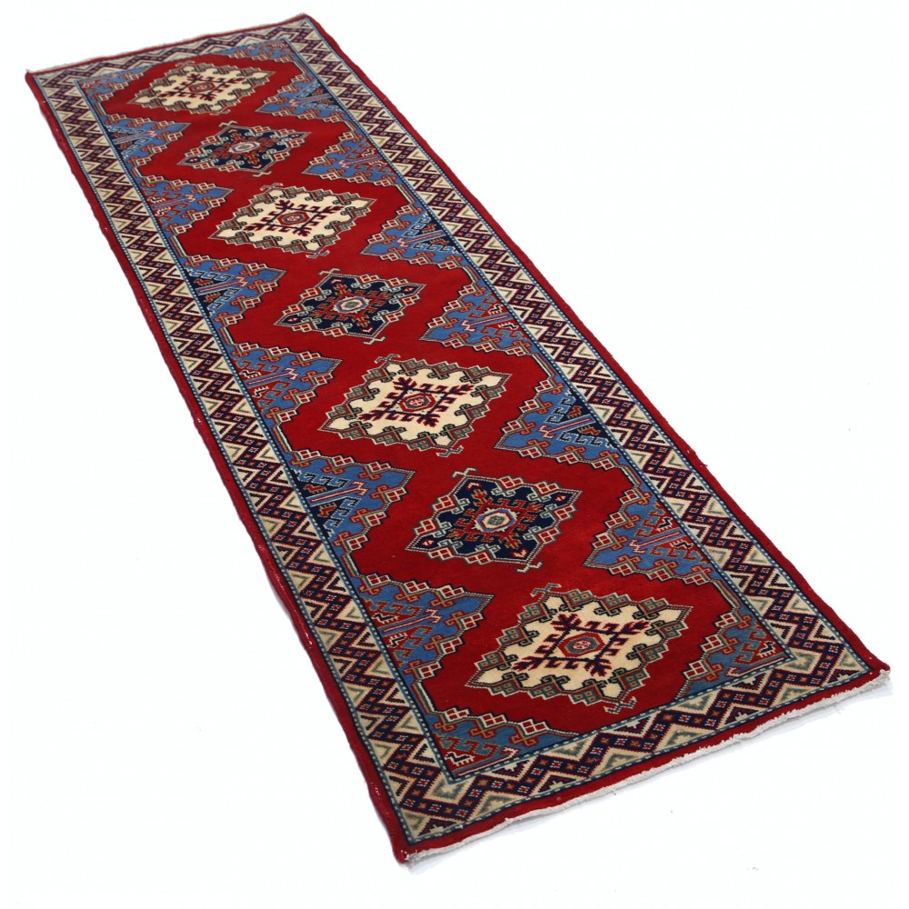 Handmade Red Wool Rug | Hand Knotted Tribal Accent Rug for Home Decor Handmade Red Wool Rug | Hand Knotted Tribal Accent Rug for Home Decor