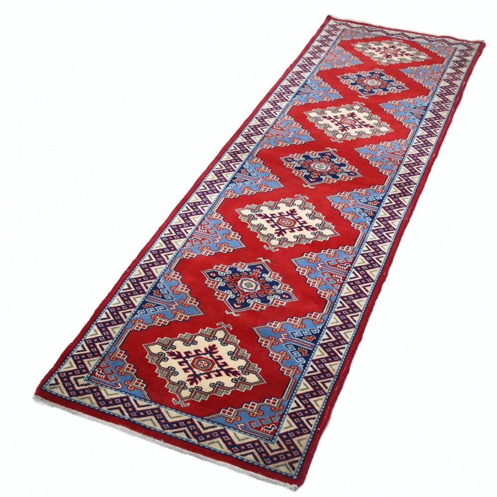 Handmade Red Wool Rug | Hand Knotted Tribal Accent Rug for Home Decor Handmade Red Wool Rug | Hand Knotted Tribal Accent Rug for Home Decor