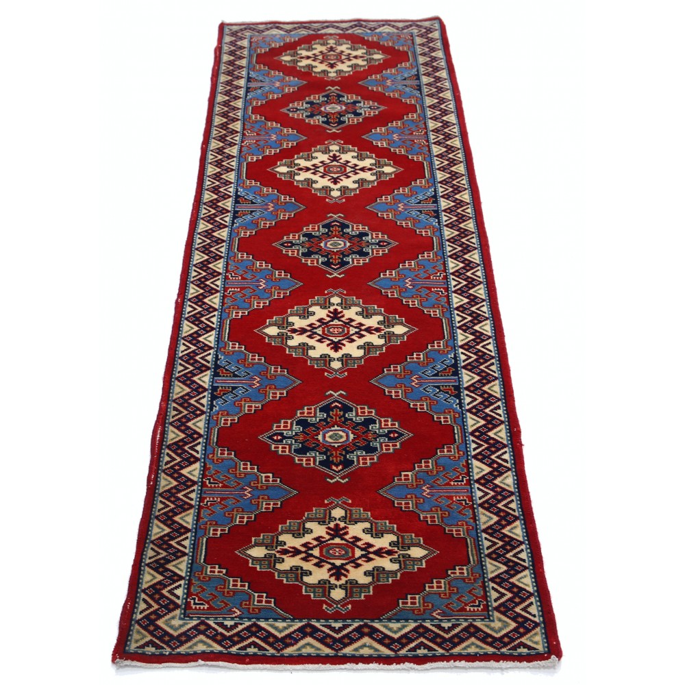 Handmade Red Wool Rug | Hand Knotted Tribal Accent Rug for Home Decor Handmade Red Wool Rug | Hand Knotted Tribal Accent Rug for Home Decor