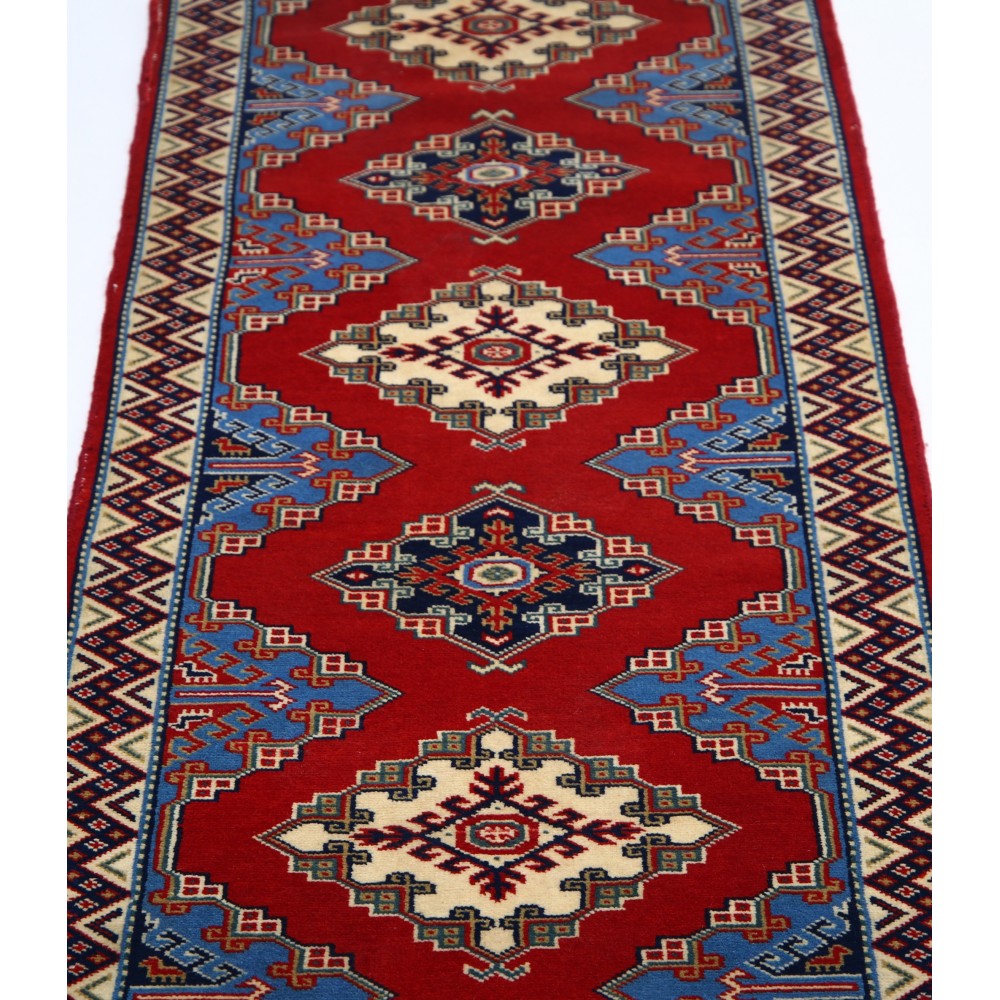 Handmade Red Wool Rug | Hand Knotted Tribal Accent Rug for Home Decor Handmade Red Wool Rug | Hand Knotted Tribal Accent Rug for Home Decor