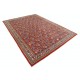 Hand-Knotted Geometric Tribal Area Rug | Rust Red, Navy Blue, Beige Wool Carpet for Living Room, Bedroom & Dining Room Hand-Knotted Geometric Tribal Area Rug | Rust Red, Navy Blue, Beige Wool Carpet for Living Room, Bedroom & Dining Room