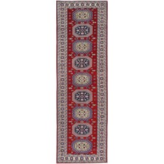 Red Hallway Runner Rug | Handknotted Kitchen Rug | Corridor Rug | Wool Stair Rug