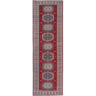 Red Hallway Runner Rug | Handknotted Kitchen Rug | Corridor Rug | Wool Stair Rug