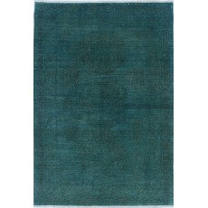 Teal Blue Contemporary Area Rug | Hand Knotted Accent Rug | 100% Wool