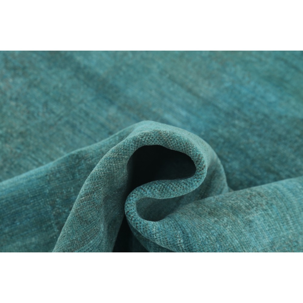 Teal Blue Contemporary Area Rug | Hand Knotted Accent Rug | 100% Wool Teal Blue Contemporary Area Rug | Hand Knotted Accent Rug | 100% Wool