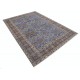 Hand Knotted Light Blue, Taupe and Ivory Wool Area Rug | Turkish Geometric Floral Design Carpet Hand Knotted Light Blue, Taupe and Ivory Wool Area Rug | Turkish Geometric Floral Design Carpet