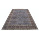 Hand Knotted Light Blue, Taupe and Ivory Wool Area Rug | Turkish Geometric Floral Design Carpet Hand Knotted Light Blue, Taupe and Ivory Wool Area Rug | Turkish Geometric Floral Design Carpet