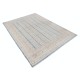Hand Knotted Light Blue, Beige Wool Area Rug | Decorative Striped Geometric Rug Hand Knotted Light Blue, Beige Wool Area Rug | Decorative Striped Geometric Rug