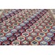 Hand Knotted Red, Ivory, Navy Blue Wool Area Rug | Turkish Hexagon Lattice Design Rug Hand Knotted Red, Ivory, Navy Blue Wool Area Rug | Turkish Hexagon Lattice Design Rug