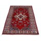 Hand Knotted Red, Navy Blue, Ivory, Light Blue Wool Area Rug | Turkish Tribal Style Accent Rug Hand Knotted Red, Navy Blue, Ivory, Light Blue Wool Area Rug | Turkish Tribal Style Accent Rug