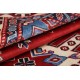 Hand Knotted Red, Navy Blue, Ivory, Light Blue Wool Area Rug | Turkish Tribal Style Accent Rug Hand Knotted Red, Navy Blue, Ivory, Light Blue Wool Area Rug | Turkish Tribal Style Accent Rug