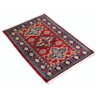 Hand Knotted Turkish Wool Accent Rug | Tribal Red Small Rug for Home Decor