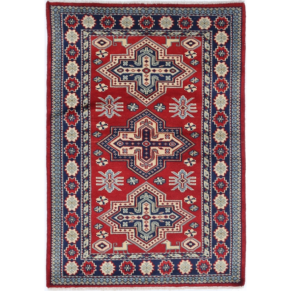 Hand Knotted Geometric Wool Accent Rug | Red Turkish Rug for Bedroom, Kitchen and Entryway Decor Hand Knotted Geometric Wool Accent Rug | Red Turkish Rug for Bedroom, Kitchen and Entryway Decor