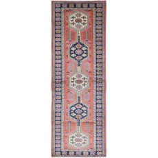 Handknotted Red Runner Rug for Corridor, Entryway and Hallway | Wool Kitchen Rug | Stair Rug