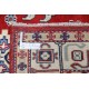 Hand Knotted Red, Navy Blue, Ivory Wool Area Rug | Turkish Geometric Medallion Design Accent Rug Hand Knotted Red, Navy Blue, Ivory Wool Area Rug | Turkish Geometric Medallion Design Accent Rug