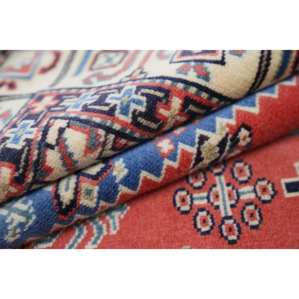 Hand Knotted Tribal Rug | Red Accent Rug with Medallion Design | Woolen Floor Covering Hand Knotted Tribal Rug | Red Accent Rug with Medallion Design | Woolen Floor Covering