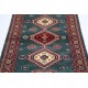 Hand Knotted Slate Blue, Red, Ivory Tribal Accent Rug | Geometric Design Wool Rug Hand Knotted Slate Blue, Red, Ivory Tribal Accent Rug | Geometric Design Wool Rug