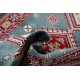 Hand Knotted Slate Blue, Red, Ivory Tribal Accent Rug | Geometric Design Wool Rug Hand Knotted Slate Blue, Red, Ivory Tribal Accent Rug | Geometric Design Wool Rug
