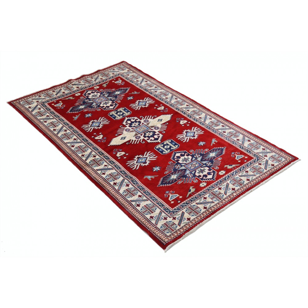 Hand Knotted Turkish Wool Accent Rug | Tribal Red Rug for Home Decor Hand Knotted Turkish Wool Accent Rug | Tribal Red Rug for Home Decor