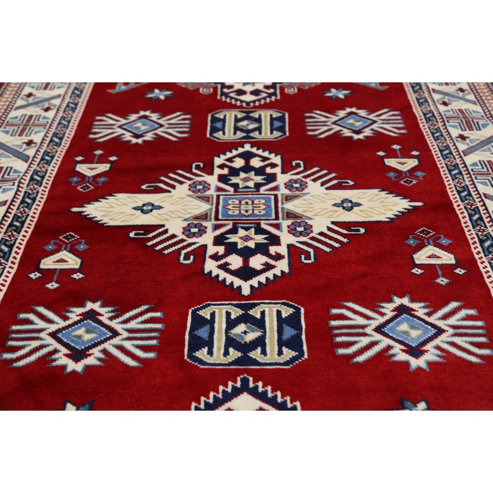 Hand Knotted Turkish Wool Accent Rug | Tribal Red Rug for Home Decor Hand Knotted Turkish Wool Accent Rug | Tribal Red Rug for Home Decor