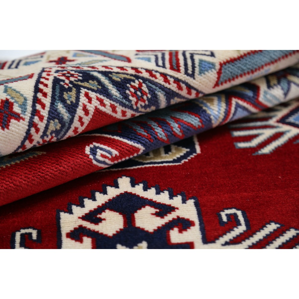 Hand Knotted Turkish Wool Accent Rug | Tribal Red Rug for Home Decor Hand Knotted Turkish Wool Accent Rug | Tribal Red Rug for Home Decor