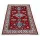 Hand Knotted Red, Navy Blue, Ivory, Light Blue Wool Area Rug | Turkish Tribal Motif Accent Rug Hand Knotted Red, Navy Blue, Ivory, Light Blue Wool Area Rug | Turkish Tribal Motif Accent Rug