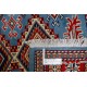 Hand Knotted Light Blue, Red, Ivory Wool Area Rug | Geometric Tribal Medallion Patterned Accent Rug Hand Knotted Light Blue, Red, Ivory Wool Area Rug | Geometric Tribal Medallion Patterned Accent Rug