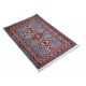 Hand Knotted Light Blue, Red, Ivory Wool Area Rug | Turkish Geometric Medallion Accent Rug Hand Knotted Light Blue, Red, Ivory Wool Area Rug | Turkish Geometric Medallion Accent Rug