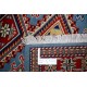 Hand Knotted Light Blue, Red, Ivory Wool Area Rug | Turkish Geometric Medallion Accent Rug Hand Knotted Light Blue, Red, Ivory Wool Area Rug | Turkish Geometric Medallion Accent Rug