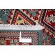 Hand Knotted Light Blue, Red, Ivory Wool Area Rug | Turkish Geometric Medallion Accent Rug Hand Knotted Light Blue, Red, Ivory Wool Area Rug | Turkish Geometric Medallion Accent Rug