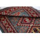 Hand Knotted Green, Red, Ivory Wool Area Rug | Geometric Tribal Medallion Patterned Accent Rug Hand Knotted Green, Red, Ivory Wool Area Rug | Geometric Tribal Medallion Patterned Accent Rug