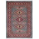 Hand Knotted Green, Red, Ivory Wool Area Rug | Geometric Tribal Medallion Patterned Accent Rug Hand Knotted Green, Red, Ivory Wool Area Rug | Geometric Tribal Medallion Patterned Accent Rug
