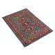 Handknotted Light Blue, Red, Ivory Wool Area Rug | Geometric Tribal Medallion Patterned Accent Rug Handknotted Light Blue, Red, Ivory Wool Area Rug | Geometric Tribal Medallion Patterned Accent Rug