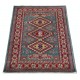 Handknotted Light Blue, Red, Ivory Wool Area Rug | Geometric Tribal Medallion Patterned Accent Rug Handknotted Light Blue, Red, Ivory Wool Area Rug | Geometric Tribal Medallion Patterned Accent Rug