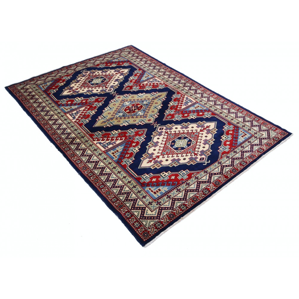 Hand Knotted Geometric Accent Rug | Decorative Area Rug for Bedroom and Entryway | 100% Wool Hand Knotted Geometric Accent Rug | Decorative Area Rug for Bedroom and Entryway | 100% Wool