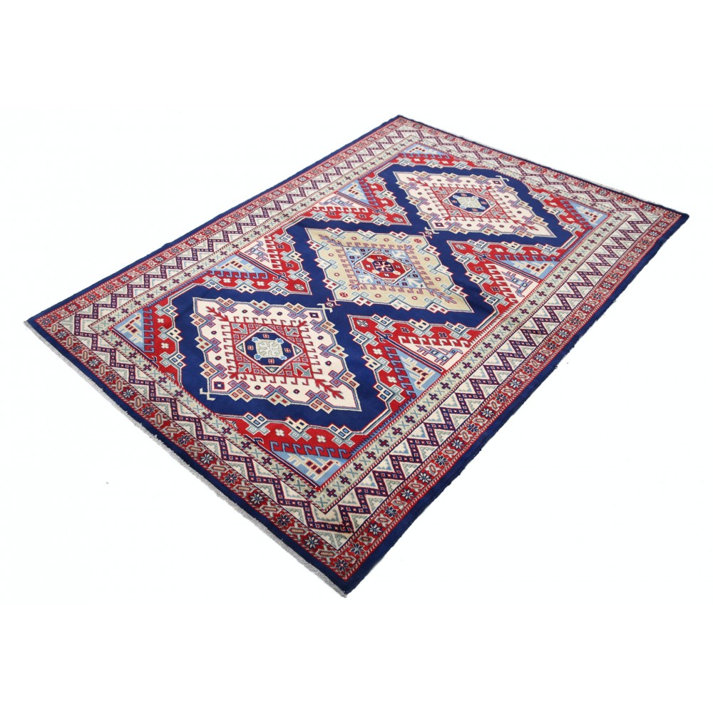 Hand Knotted Geometric Accent Rug | Decorative Area Rug for Bedroom and Entryway | 100% Wool Hand Knotted Geometric Accent Rug | Decorative Area Rug for Bedroom and Entryway | 100% Wool